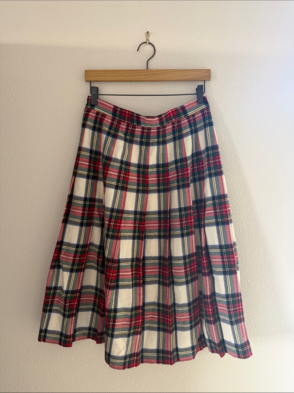 Talbot's Petite Plaid Pleated Skirt - size 12P